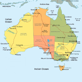 پاورپوینت کامل با عنوان جغرافیای قاره اقیانوسیه و استرالیا در 44 اسلاید
