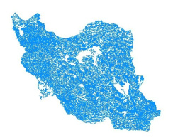 لایه جی آی اسی  (شیپ فایل) رودخانه های کشورایران با سیستم مختصات