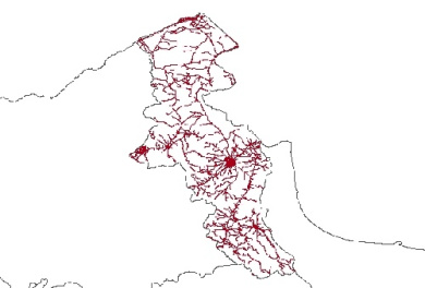 نقشه GIS راههای استان اردبیل با آخرین تغییرات سال 96در فرمت Shapefile