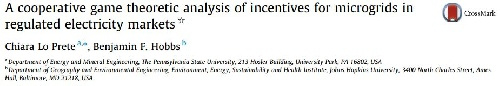 ترجمه مقاله نظریه بازی در بازار برق، A cooperative game theoretic analysis of incentives for microgrids in regulated electricity markets