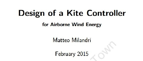دانلود ترجمه مقاله فیزیک کایت ها  Design of a Kite Controller