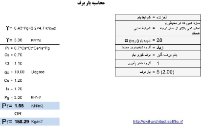 نرم افزار محاسبه بار برف ساختمان