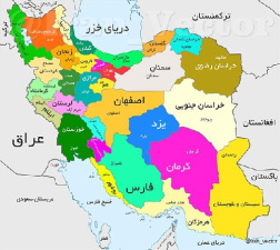 نقشه ایران، وکتور به تفکیک استانها و مراکز استانها