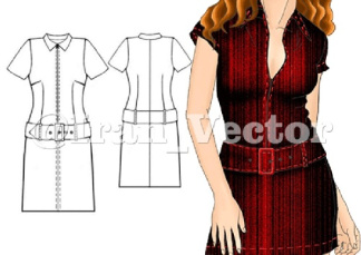 الگوی لباس اسپرت زنانه در چهار سایز استاندارد
