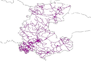 نقشه GIS راههای استان مرکزی با آخرین تغییرات سال 96در فرمت Shapefile