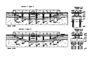 فایل اتوکد طراحی پل همراه با جزئیات دقیق طراحی