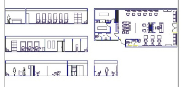 فایل اتوکد طراحی سالن آرایش مو همراه با جزئیات دقیق طراحی و مقاطع