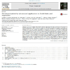 اصل و ترجمه مقاله لاتین Decontamination by ultrasound application in fresh fruits and vegetables