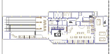فایل اتوکد طراحی سالن بازی بولینگ و بیلیارد همراه با پلان دقیق و مبلمان شده