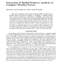 ژورنال Extension of Modal Pushover Analysis to  Compute Member Forces به همراه ترجمه