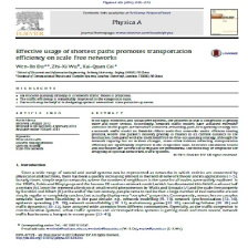 مقاله انگلیسی با ترجمه کاربرد موثر کوتاه ترین مسیر در شبکه های مقیاس آزاد و توسعه بهره وری حمل و نقل