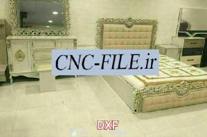 فایل DXF  ست تختخواب و میز آرایشی آماده برش