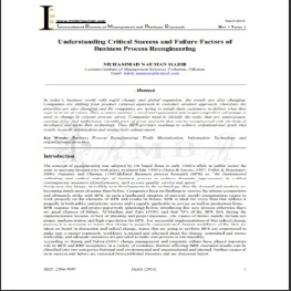ترجمه مقاله  انگلیسی ISI  با موضوع شناسایی عوامل موفقیت و شکست بازمهندسی فرایندهای کسب و کار