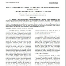 ترجمه مقاله انگلیسی ISI بررسی عوامل موثر بر تسهیم دانش در تیم های کاری سازمانی