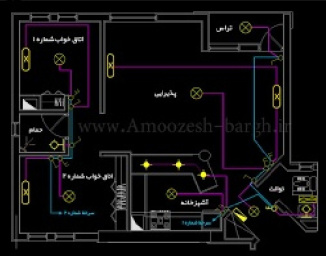 دانلود نمونه نقشه های برق پروژه ساختمانی فاز 2