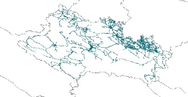 نقشه GIS راههای استان لرستان با آخرین تغییرات سال 96در فرمت Shapefile