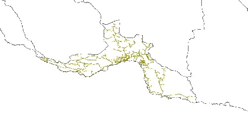 نقشه GIS راههای استان هرمزگان با آخرین تغییرات سال 96در فرمت Shapefile