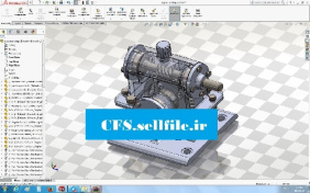 گیربکس  طراحی شده در نرم افزار سالیدورک