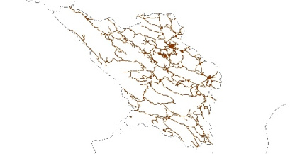 نقشه GIS راههای استان چهارمحال و بختیاری با آخرین تغییرات سال 96در فرمت Shapefile