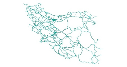 نقشه GIS راههای اصلی کل ایران با آخرین تغییرات سال 96در فرمت Shapefile