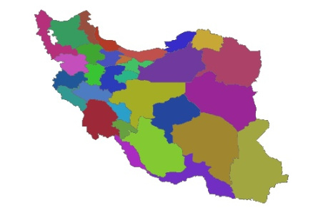 دانلود جدید ترین  شیپ فایل(نقشه GIS) مرزبندی استانهای ایران