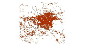 نقشه GIS معابر شهر تهران در فرمت Shapefile