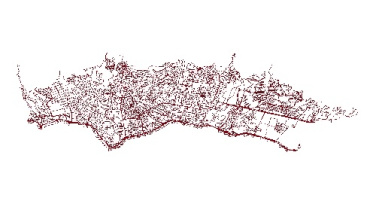 نقشه GIS معابر منطقه یک شهر تهران با آخرین تغییرات سال 96در فرمت Shapefile