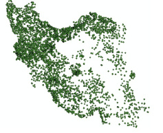 دانلود لایه جی ای اسی GIS نقاط باران سنجی کل ایران - کشور (Shape file)