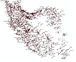 دانلود لایه جی ای اسی GIS  نقاط شهری کل ایران - کشور (Shape file)