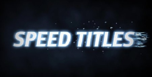 دانلود پروژه زیبای متنی افتر افکت-Speed Titles