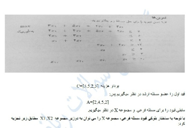 حل تمرین 1 فصل 7 از کتاب بازار(1-7) با کدهای GAMS مربوطه