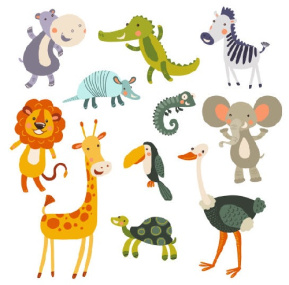 وکتور حیوانات -حیوانات کارتونی فایل کورل