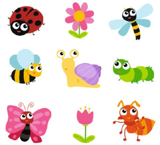 وکتور حیوانات - وکتور حشرات -حیوانات کارتونی - حشرات کارتونی - گل کارتونی فایل کورل