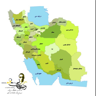 نقشه گرافیکی تقسیمات استانی ایران در فرمت PDF