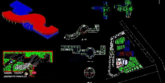 پلانهای اتوکد ۲ نمونه بیمارستان همراه با پرسپکتیو(۳d cad)