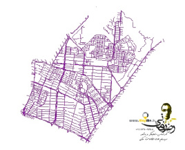 نقشه GIS معابر منطقه هشت-8 شهر کرج با آخرین تغییرات سال 96در فرمت Shapefile