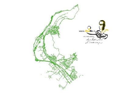 نقشه GIS معابر منطقه یازده-11 شهر کرج با آخرین تغییرات سال 96در فرمت Shapefile
