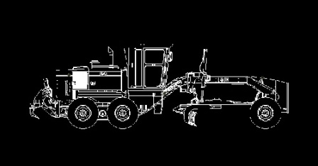 فایل اتوکد آبجکت گریدر کاترپیلار (caterpillar) مدل ۱۴۰H