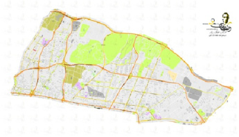 نقشه ژئورفرنس(زمین مرجع) شده منطقه 4 شهر تهران سال 96 با کیفیت بسیار بالا در فرمت GeoTiff به همراه شیپ فایل معابر منطقه