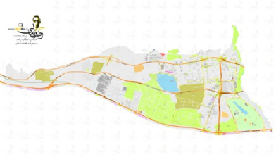 نقشه ژئورفرنس(زمین مرجع) شده منطقه 22 شهر تهران سال 96 با کیفیت بسیار بالا در فرمت GeoTiff به همراه شیپ فایل معابر منطقه