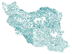 شیپ فایل رودخانه های ایران
