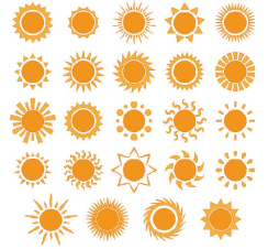 وکتور خورشید -لگوی خوشید-خورشید-آفتاب -فایل کورل