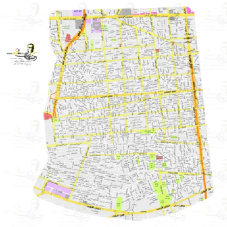 نقشه ژئورفرنس(زمین مرجع) شده منطقه 10 شهر تهران سال 96 با کیفیت بسیار بالا در فرمت GeoTiff به همراه شیپ فایل معابر منطقه