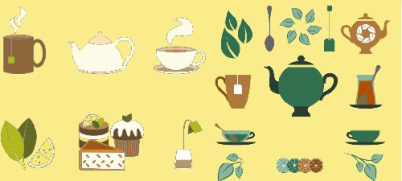 وکتور چای -قهوه -چای سبز -لیوان-استکان-فایل کورل