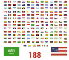 وکتور پرچم کشورها -188 پرچم-فایل کورل