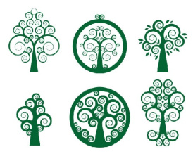 وکتور درخت -لگوی درخت-لگو-فایل کورل