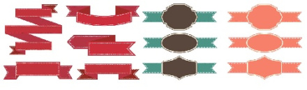 وکتور روبان لگو-کادر لگو-کادر متن -فایل کورل
