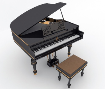 مدل سه بعدی پیانو (اسکچاپ)