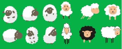 وکتور گوسفند -گوسفند کارتونی -فایل کورل