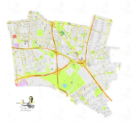 نقشه ژئورفرنس(زمین مرجع) شده منطقه 15 شهر تهران سال 96 با کیفیت بسیار بالا در فرمت GeoTiff به همراه شیپ فایل معابر منطقه